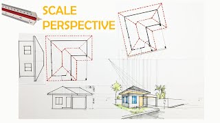 HOW TO DRAW 2 POINT PERSPECTIVE ON SCALE [upl. by Lizette]