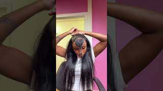 Amazing Straight Hair Install and Style Design😍beluckhair foryou hairstyle wigstyling wigs [upl. by Boutis]