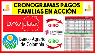 Consulte Cronograma y Puntos de Pagos Familias en Acción Banco Agrario y Daviplata a Nivel Nacional [upl. by Aryad]