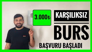 3000₺ GERİ ÖDEMESİZ BURS HER MAĞAZA BİR ÖĞRENCİ BURS BAŞVURUSU BAŞLADI KARŞILIKSIZ BURS [upl. by Mirak360]