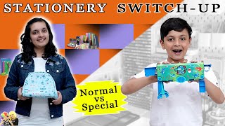 STATIONERY SWITCHUP CHALLENGE  Kids School Stationery  Normal vs Special  Aayu and Pihu Show [upl. by Anderson661]