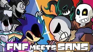 SANS AUs Meet SONICEXE MICKEYAVI LOST SILVER amp More FNF ANIMATION COMPILATION [upl. by Annayek]