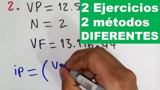 Como calcular la TASA DE INTERES en Interes SIMPLE 2 Ejercicios  2 Metodos [upl. by Otina]