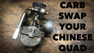 Swap Your Chinese ATV Carb  DIY [upl. by Ellehcirt]