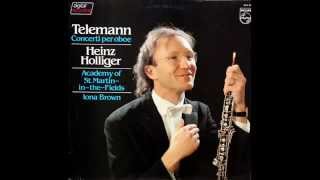 Telemann  Heinz Holliger 1982 Oboe Concerto in E minor  Movement 3  Philips [upl. by Alleris323]