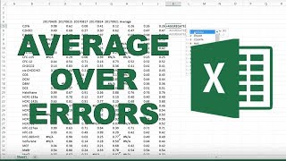 How to average with errors in excel [upl. by Ennairrek601]