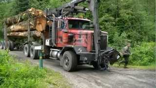 Kenworth C500 Self Loading Logging Truck part 3 [upl. by Aratal]