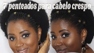 7 penteados simples e elegantes para cabelo crespo curto  Facil e rapido  Ira [upl. by Lashond271]