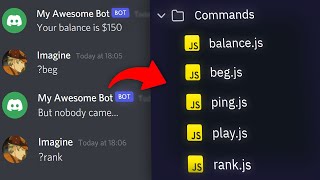 Command Handler  Help Command  How to make a Discord Bot Without Downloading Anything [upl. by Nwahsaj165]