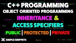 Access Specifiers in Inheritance with Example  Public  Protected  Private  OOPs in C [upl. by Lihka]