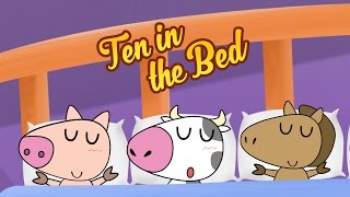 Ten In The Bed  Roll Over Song with Lyrics  Nursery Rhymes for Kids by Luke amp Mary [upl. by Irrak597]