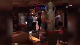 Violent brawl breaks out on Carnival cruise ship [upl. by Eelram442]