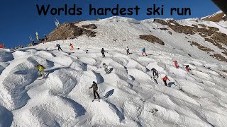 Worlds Hardest Ski Run  Swiss Wall  Chavanette [upl. by Sirret337]