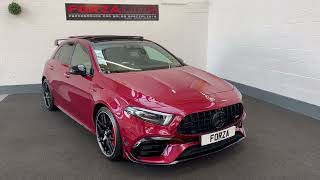 Patagonia Red Mercedes A45S RARE Colour AERO KIT AMG EXHAUST For Sale FORZALINE LTD [upl. by Rahel]