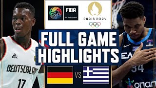 GERMANY vs GREECE FULL GAME HIGHLIGHTS  2024 Paris Olympics Basketball  August 6 2024  2K24 [upl. by Ynnol]