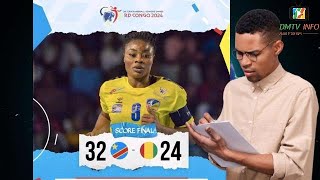 CAN Féminine Handball RD Congo 2024 La RDC simpose face à la Guinée 3224 [upl. by Bringhurst]