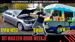 Werkplaats Vlog 15 VW LT camper restauratie voorbereiding BMW M57 swap avontuur in Duitsland [upl. by Alis]