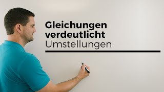 Gleichungen verdeutlicht mit einer Waage einfache Umstellungen  Mathe by Daniel Jung [upl. by Bendite470]