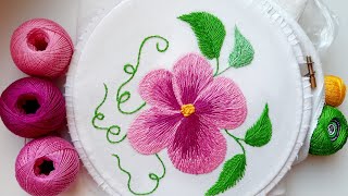 Вышивка гладью для начинающих Первые шаги Урок 4 Stitch embroidery for beginners Lesson 4 [upl. by Alam]