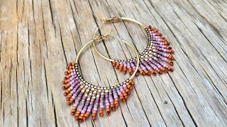 HOOPS Simple beaded hoop earrings [upl. by Palmira46]