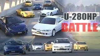 ENG CC U280HP Battle  Integra R S2000 Boxter S15 Celica MRS B4 Tsukuba 2000 [upl. by Xonel]