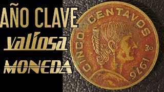 MONEDA DE 5 CENTAVOS JOSEFA ORTIZ VALIOSA [upl. by Kcinomod]