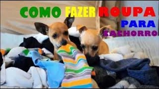 COMO FAZER ROUPA PARA CACHORRO COM MEIAS [upl. by Mallen]