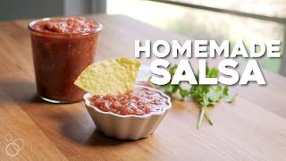 How to Make Easy Homemade Salsa Restaurant Style [upl. by Alliuqat]