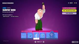 Fortnite Bird Is The Word Peter Griffin Emote [upl. by Timrek]