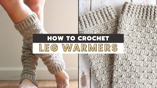 How To Crochet Leg Warmers  Free Crochet Pattern Tutorial [upl. by Dreher]