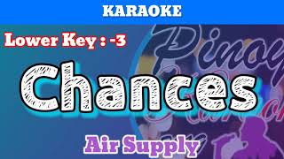 Chances by Air Supply Karaoke  Lower Key  3 [upl. by Names]