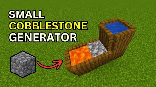 Minecraft Tutorial Small Cobblestone Generator [upl. by Welcy]