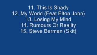 Eminem Relapse 2 Official Tracklist 2010 [upl. by Ainud]