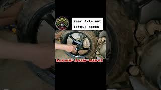 Rear Axle nut  torque specs [upl. by Gnaoh11]