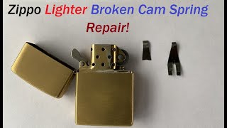 Zippo Lighter Broken Cam Spring Repair [upl. by Nylrebmik]