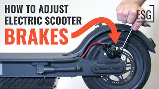 How to Adjust Mechanical Disc Brakes on an Electric Scooter [upl. by Idisahc133]