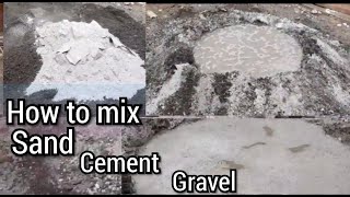 How to mix sand cement and gravel [upl. by Abibah]