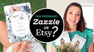 How to Make Wedding Fan Programs Printable Template on Etsy or Printed and Shipped on Zazzle [upl. by Aneek]