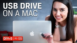 Mac Tips  Using a USB drive on a Mac – DIY in 5 Ep 99 [upl. by Odraboel]