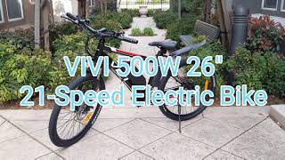 ViVi 500W Electric Bike with Pedalassist amp Throttle Best 500W affordable Ebike [upl. by Henri]