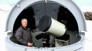 André Vaillancourt operating a Celestron C14 in his SkyShed POD  SkyShed [upl. by Breed]