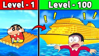 Build Boat Challenge 😱  Shinchan Vs Nobita 😂 [upl. by Reniti372]