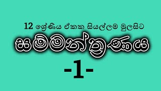 12 ශ්‍රේණිය සියලු පාඩම් දින 10 යෙන් සම්මන්ත්‍රණ 1 AL BUSINESS STUDIES IN SINHALA [upl. by Eixor]