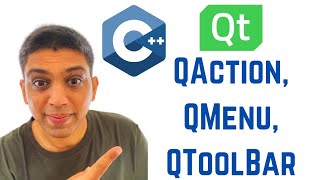 Qt Tutorials For Beginners  QAction QMenu QToolBar [upl. by Christian]