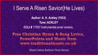 I Serve A Risen Saviorflutestrings spic  Hymn Lyrics amp Music [upl. by Ahsam548]