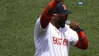 David Ortiz rallies the Boston crowd after Boston Marathon tragedy [upl. by Anerac355]