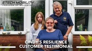 Customer Testimonial  Cindys Resilience  Etech Mobility Freedom Pro Electric Wheelchair [upl. by Anerec]