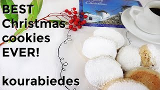 KOURABIEDES Greek Powdered Sugar Shortbread Christmas Cookies  The best amp Easiest cookies EVER [upl. by Corie]