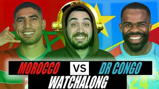 MOROCCO VS DR CONGO LIVE AFCON WATCHALONG [upl. by Nodmac]