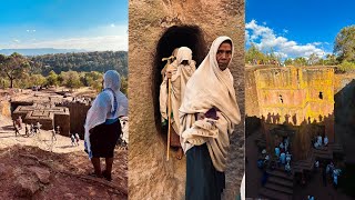 Inside the Mysterious RockHewn Churches of Lalibela Ethiopia [upl. by Pylle]